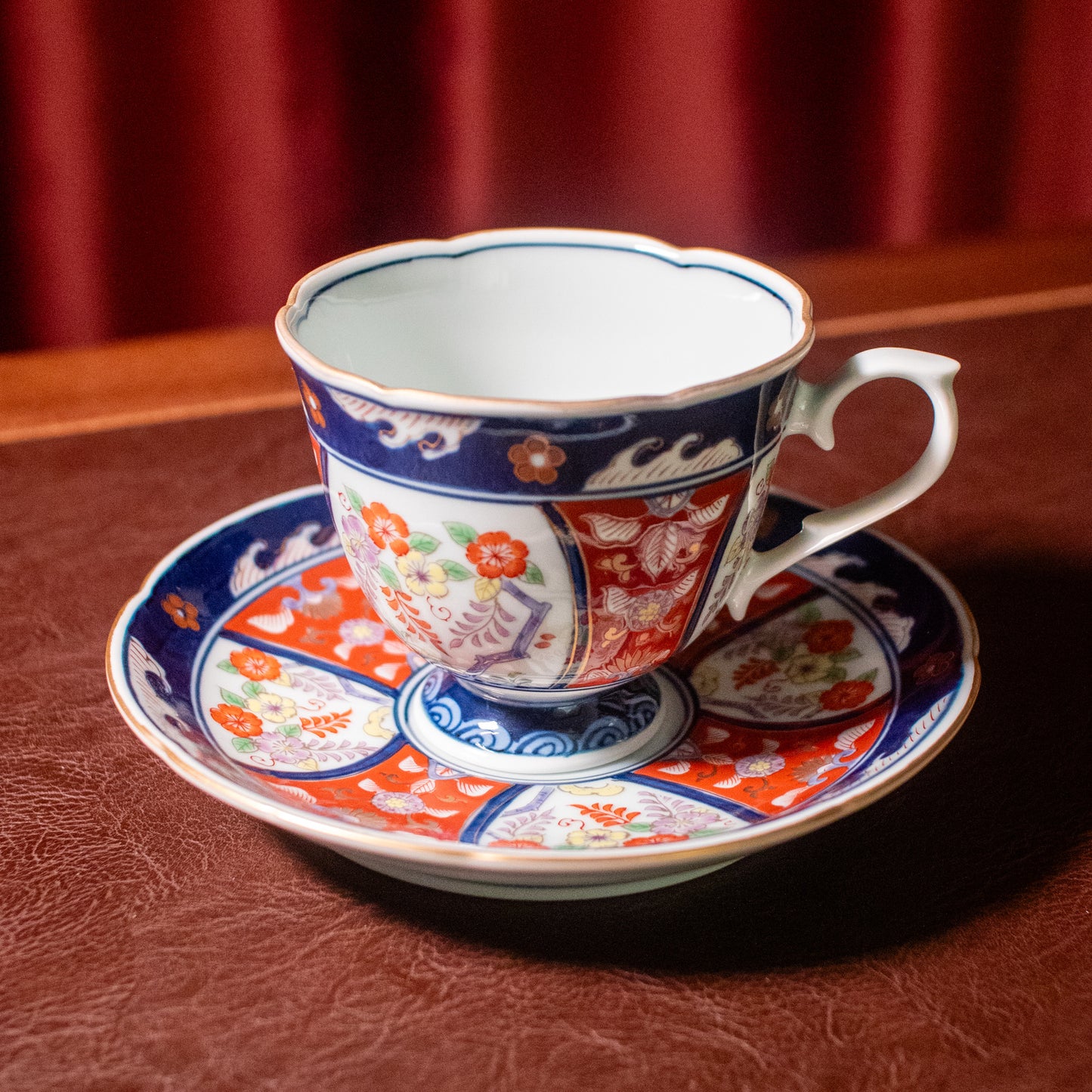 Wisteria coffee cup & saucer cup & saucer (Old Imari style)