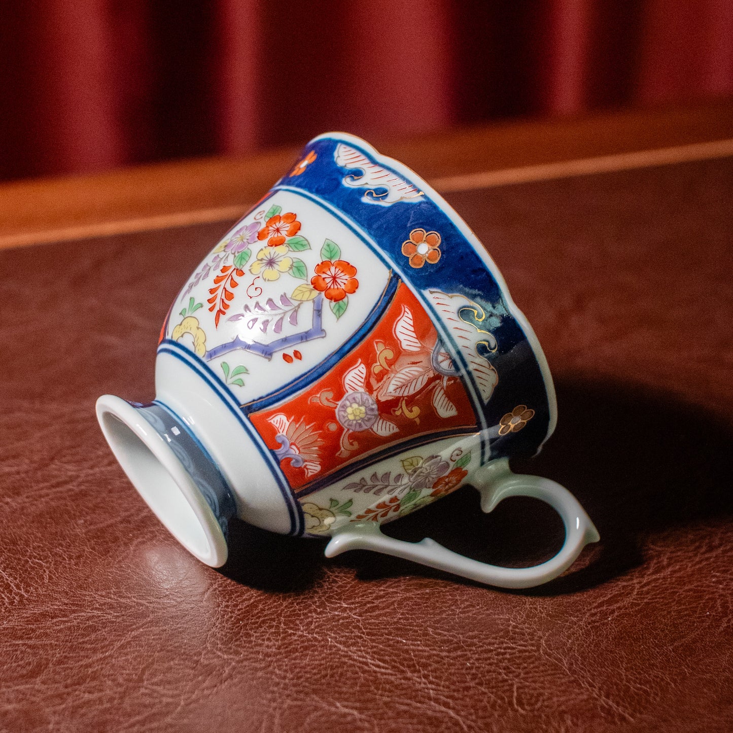 Wisteria coffee cup & saucer cup & saucer (Old Imari style)